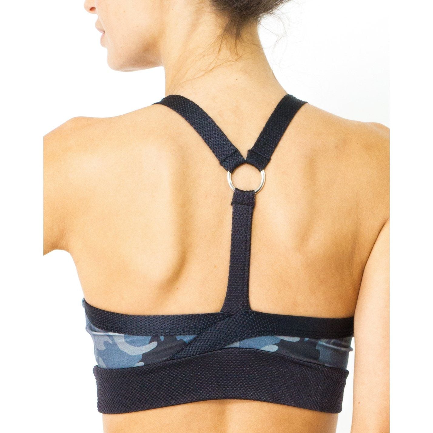 Summer Veloso Supplex Sports Bra with Mesh Trim