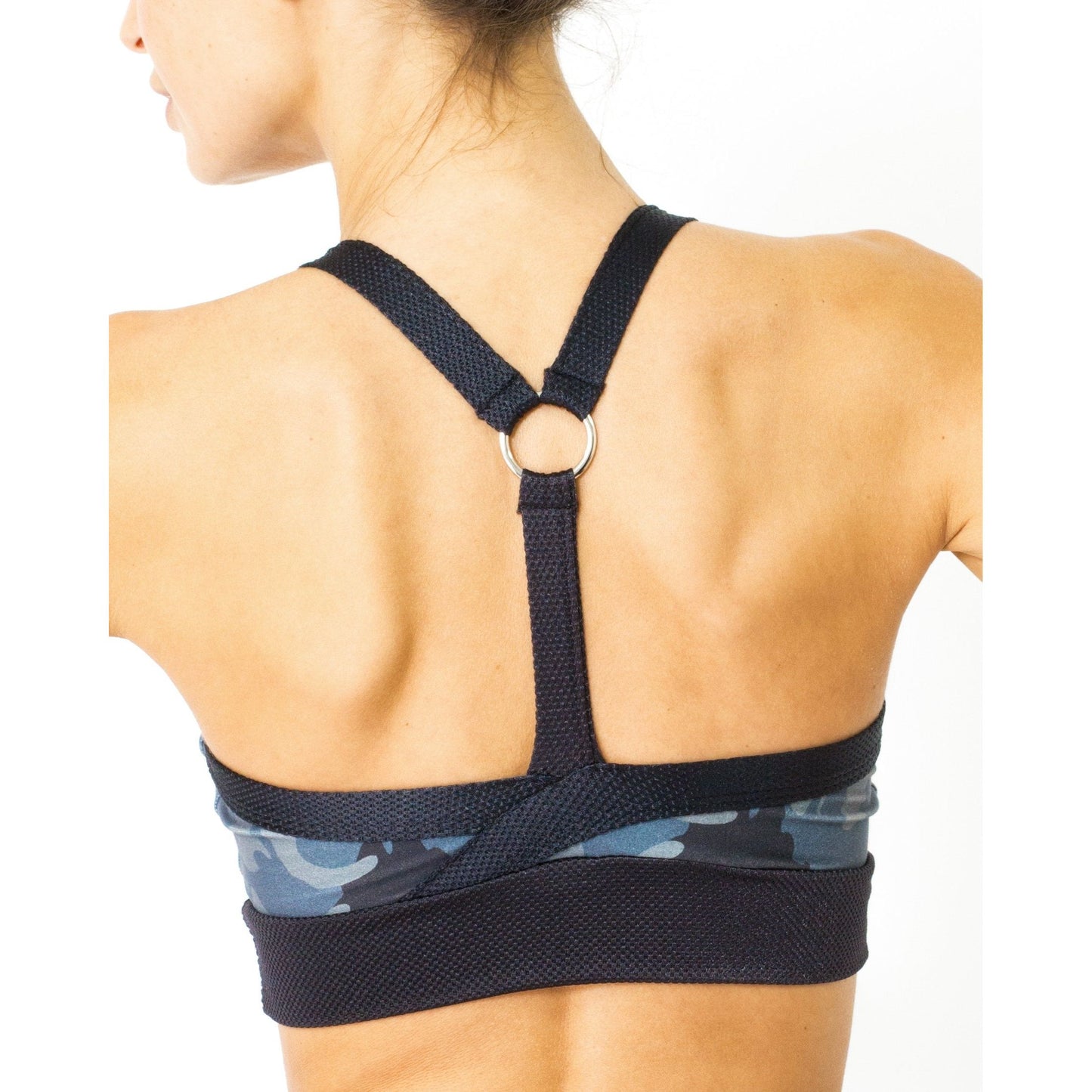 Summer Veloso Supplex Sports Bra with Mesh Trim
