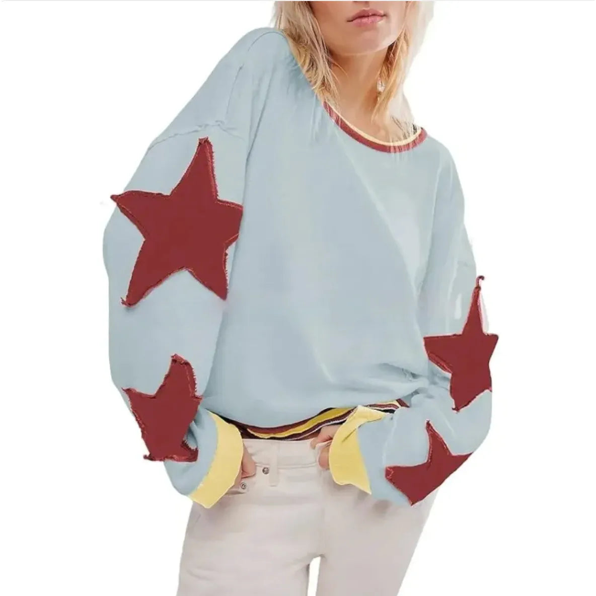 Cool Island Geometric Knit Pullover