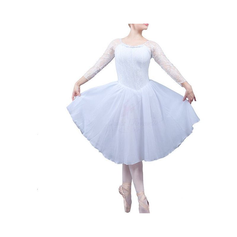 Long Sleeve Lace White Ballerina Dance Dress – Arabesque Life Long Sleeve Lace White Ballerina Dance Dress – Arabesque Life