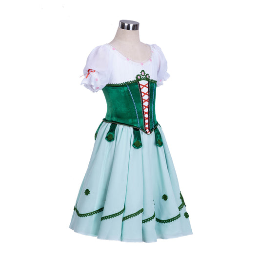 Peasant Premium Peasant Dress - Green, Rose and Red