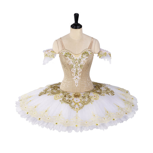 NEW- Golden Dream With White Pancake Tutu