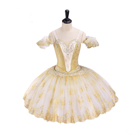 Short Romantic Gold Professional Ballet Tutu