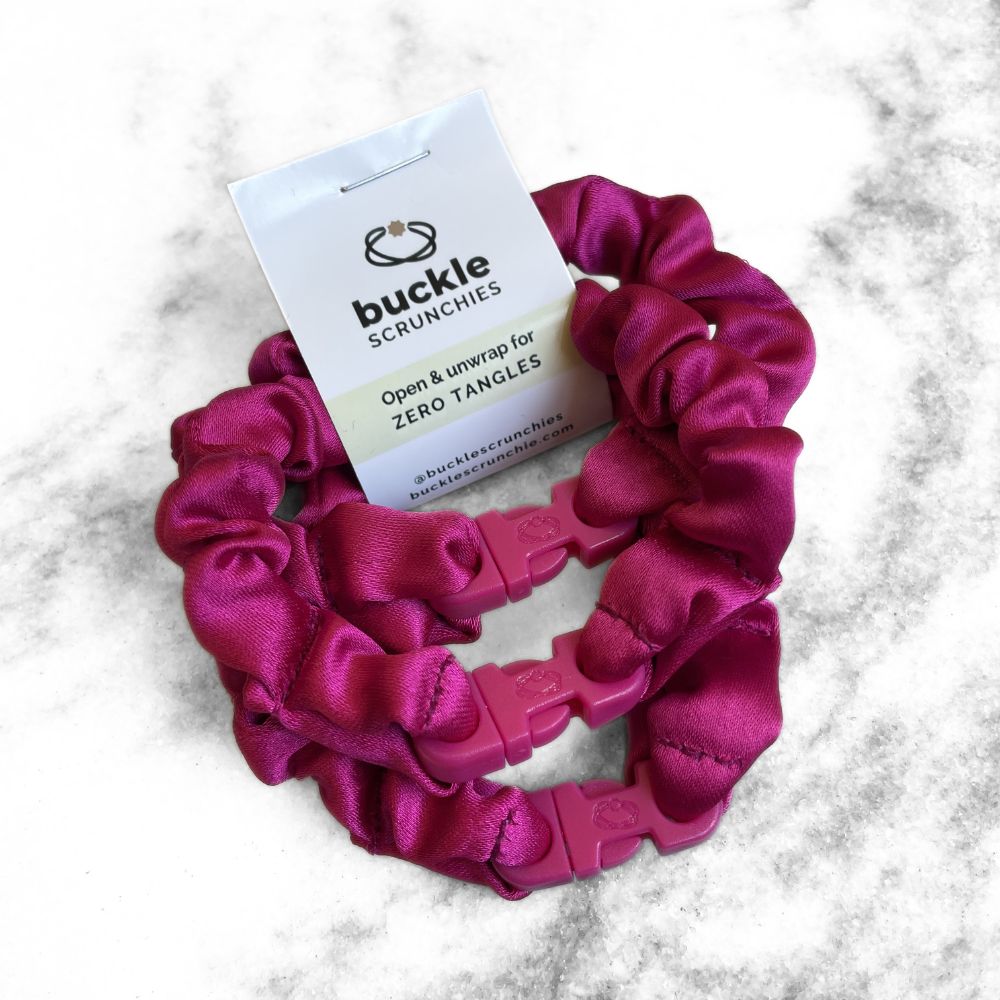 MINI 3-Pack Neutral Buckle Scrunchies Bundle - No Snagging, No Tangles