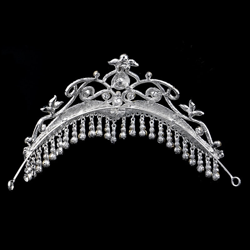 Rhinestone Drop Tassel Crystal Ballet Tiara