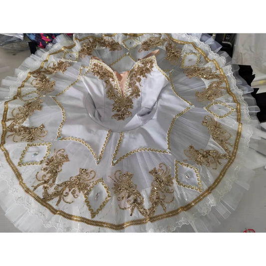 White Classical Simple Pancake Tutu - Choose Variation Styles!