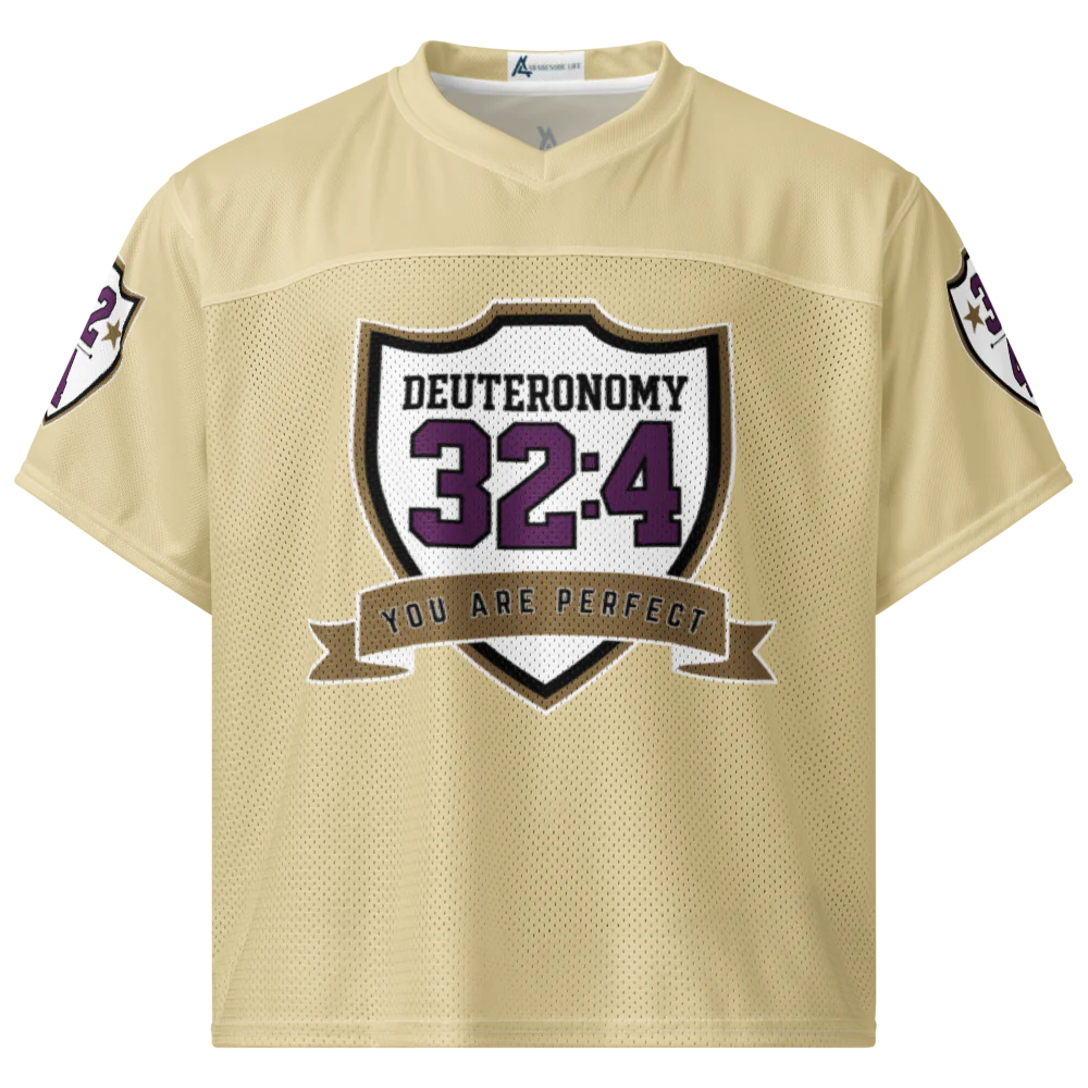 You Are Perfect Gold Boxy Football Jersey