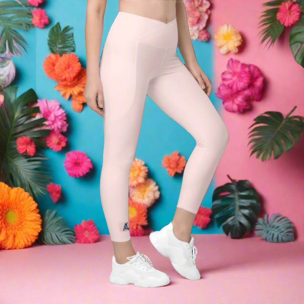 Rise & Shine Recycled Crossover Leggings with Pockets