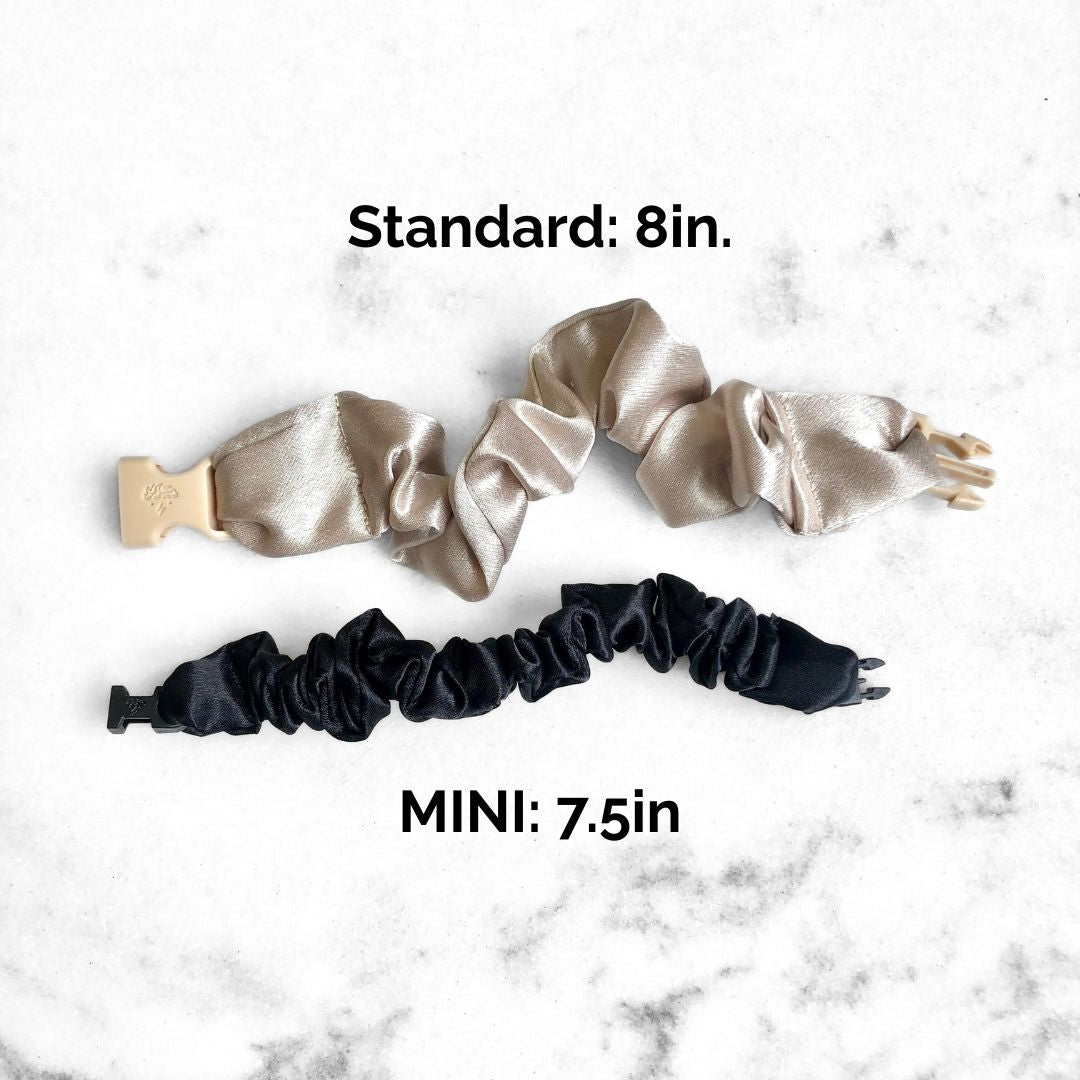 MINI 3-Pack Neutral Buckle Scrunchies Bundle - No Snagging, No Tangles