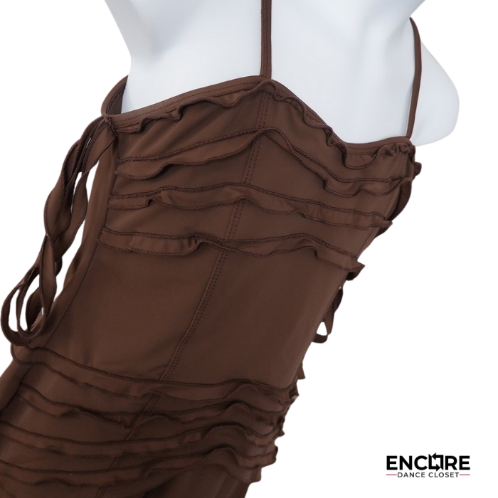 Brown Ruffle Detail Set