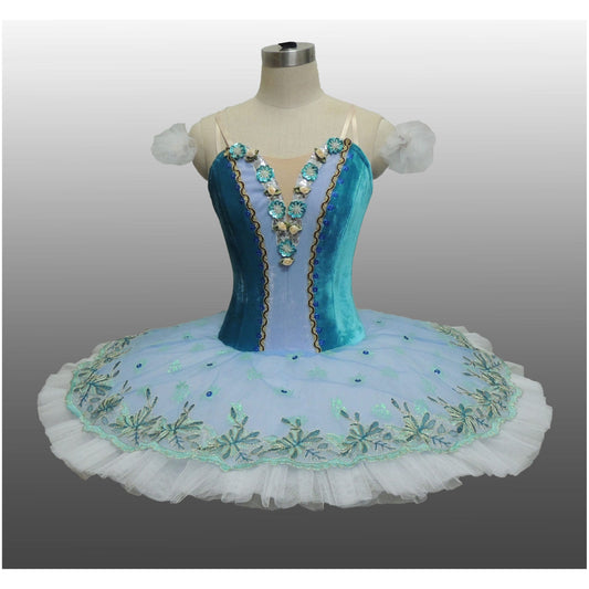 Professional Blue and Green Classical Pancake Tutu