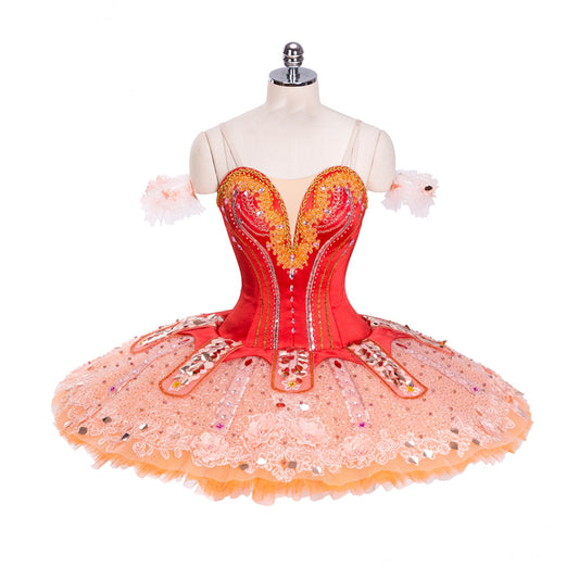 Premium Orange Competition Pancake Tutu