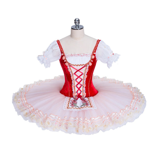 Adorable Peasant Red and Pink Pancake Tutu
