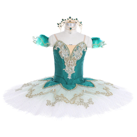 Professional Green Emerald 2023 Pancake Tutu