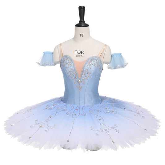 Premium Ice Blue Ballet Pancake Tutu (White or Ice Blue)