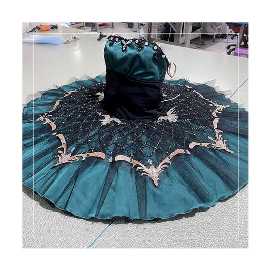 Golden Ara Green Royal Elegant Pancake Tutu