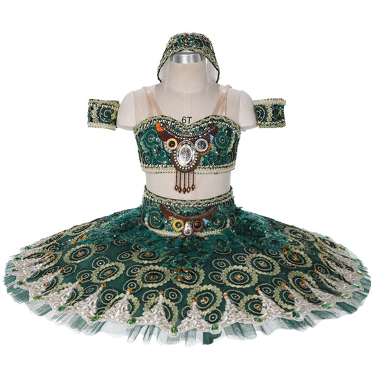 Dark Green La Bayadere Odalisque Pancake Tutu
