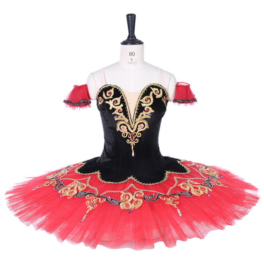 Spanish Rosa Red Pancake Tutu