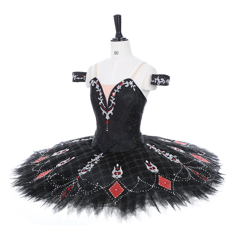 Legacy Spanish Black or Red Style Premium Pancake Tutu