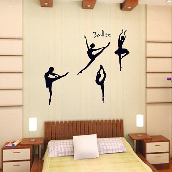 Black PVC Ballerina Wall Sticker