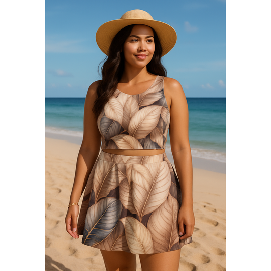 Bahama Nights Nature Skater Skirt
