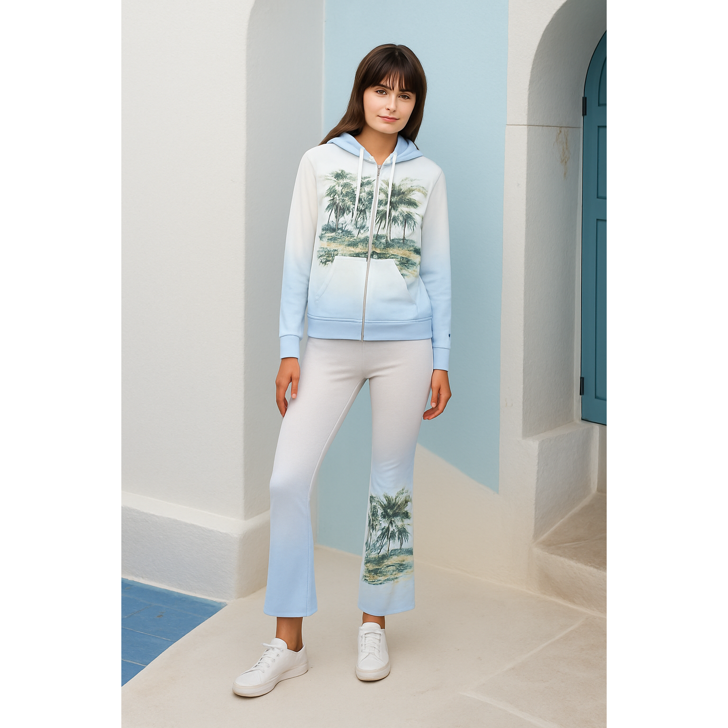 Bahama Nights Light Yoga Capri Leggings