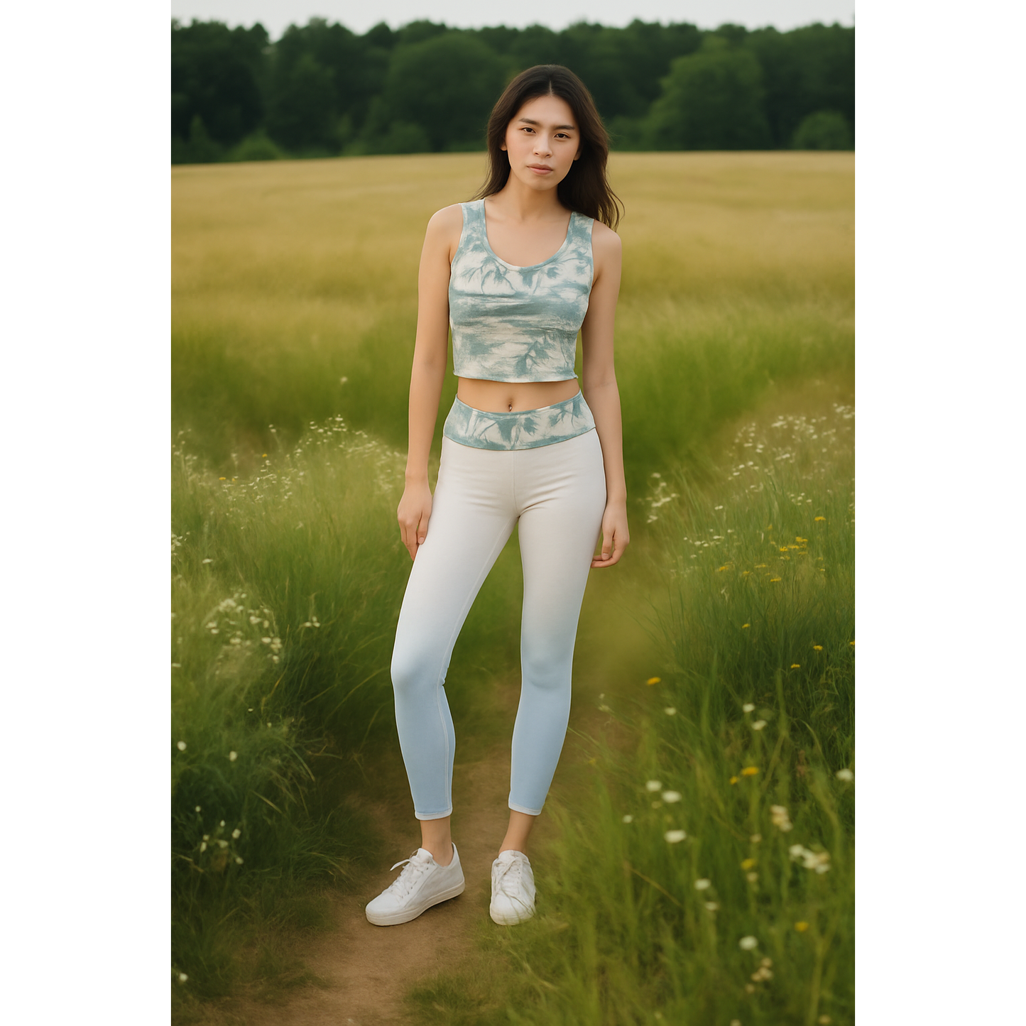Bahama Nights Light Yoga Capri Leggings