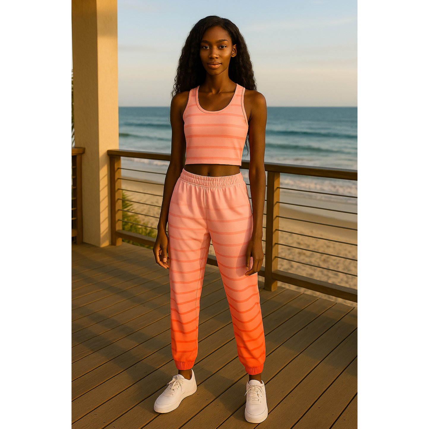Bahama Nights Light Yoga Capri Leggings