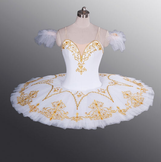 Professional White and Gold Ballet Tutu