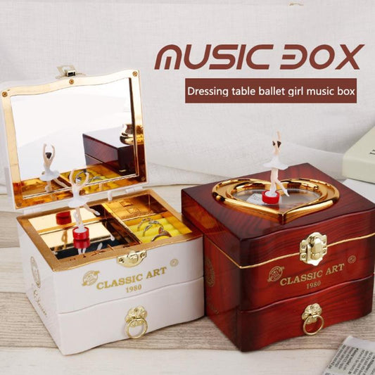 Classical Vintage Unique Rotating  Ballerina Piano Music Box