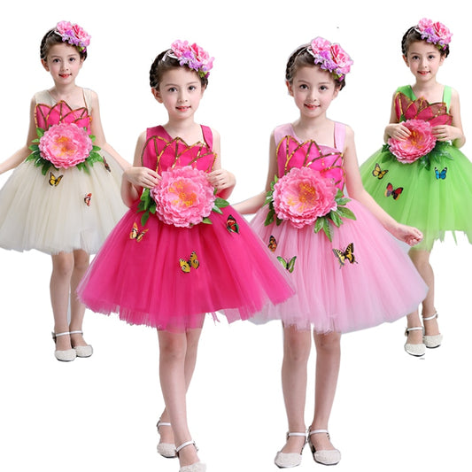 Colorful Garden, Flower Tutu Dress