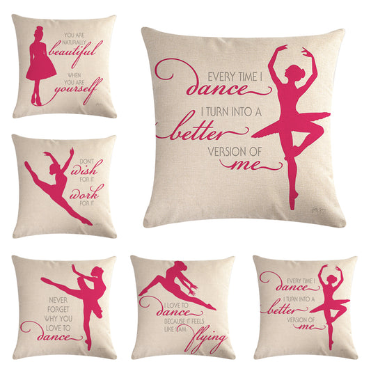 Ballerina Dancer Cushion Cover
