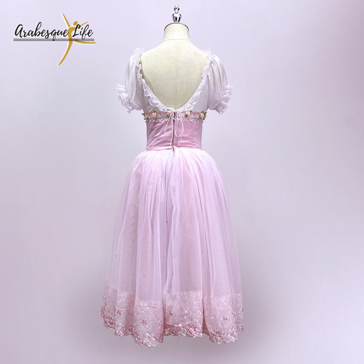 Romantic Pink and Gold Ballet Dress