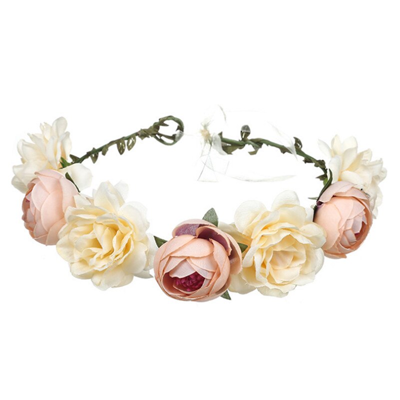 Handmade Rose Flower Crown Garland - Comes in 4 Colors