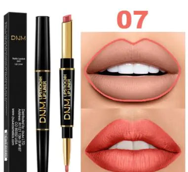 Double-Ended Waterproof Stage Non-Stick Lipstick & Lip Liner 2-in-1