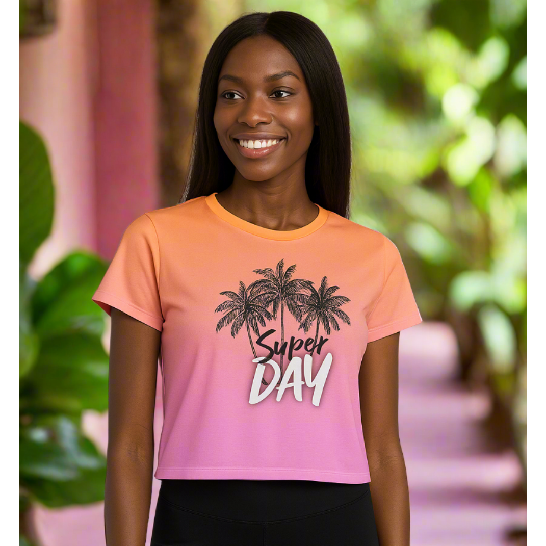 Bahama Nights Joyful Crop Tee