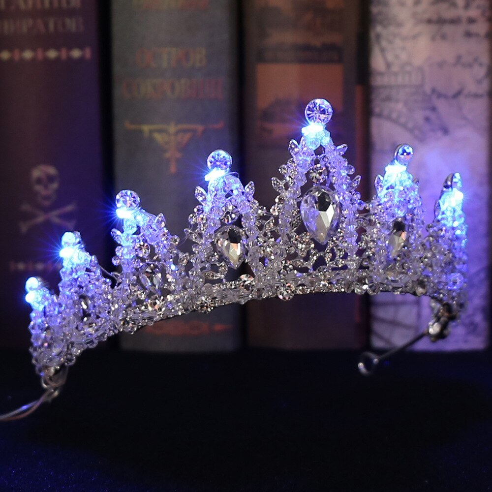LED Light Rhinestone Performance Crown.
