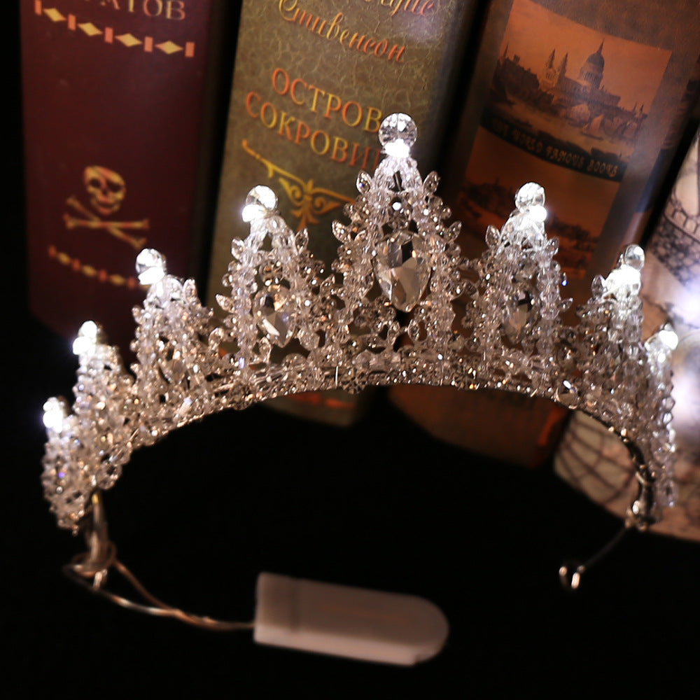 LED Light Rhinestone Performance Crown.