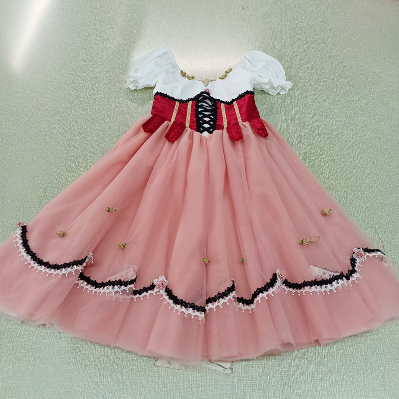 Romantic Wine Rose Professional Peasant Dress (Also Pink or Purple)