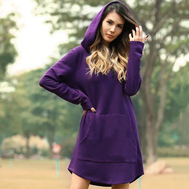Hooded Fleece Dress