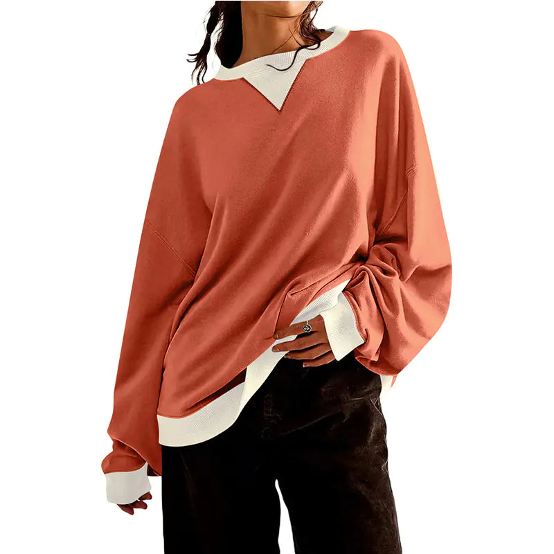 Intercoastal Fun Loose Contrast Color Sweater