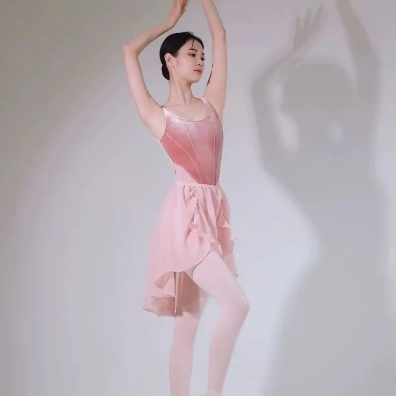 Velvet Ballet Class Leotard & Petal Skirt