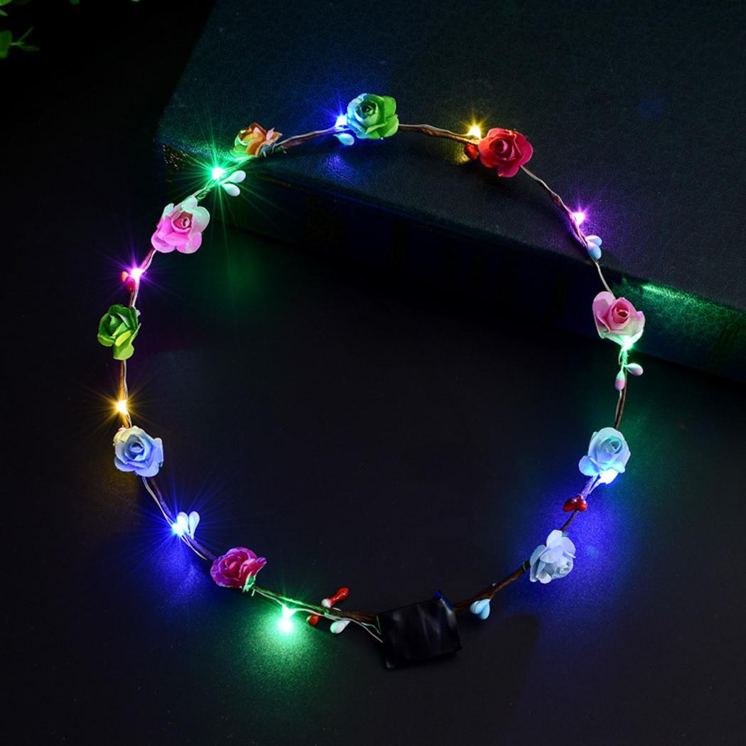 Ring Flowers  Ornament LED Glowing Headpiece