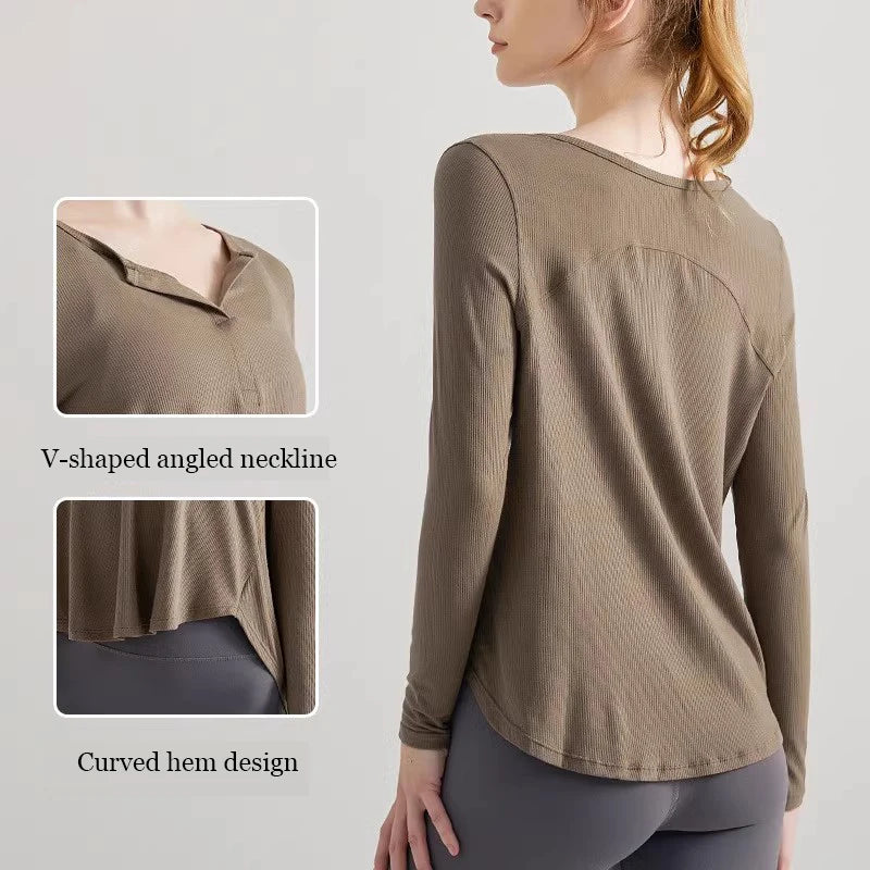 Loose Sports Breathable Fitness Long Sleeve Shirt