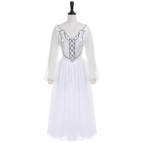Romantic Juliette Bright White & Antique Silver Dress