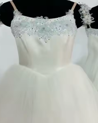 Simple Back or Zipper Snow Flakes Romantic Tutu - Choose Style