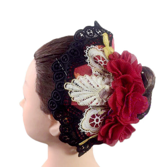Black and Red Spanish Ballet Head Piece
