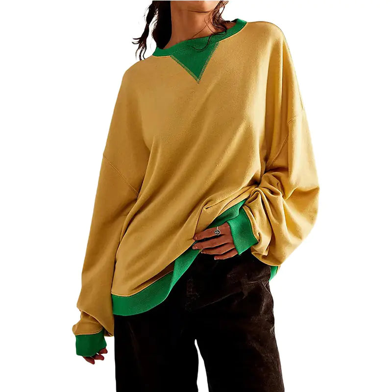 Intercoastal Fun Loose Contrast Color Sweater