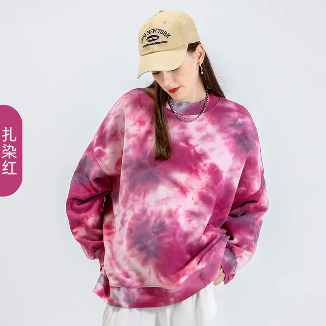 Moves Oversized Printed Long Sleeve Sports Sweatshirt