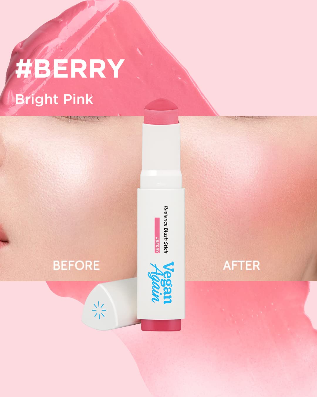 Vegan Again Radiance Best Blush Stick Makeup
